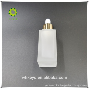 empty square frosted dropper bottle glass cosmetics jar bottle